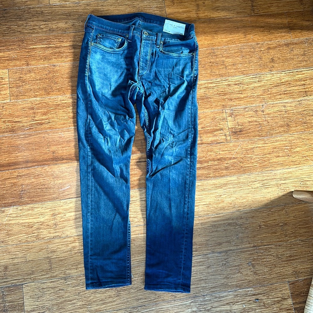 Rag and bone size 31 extra slim blue jeans denim